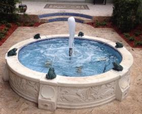 Water Feature Design with Hardscaping in Palmetto Bay